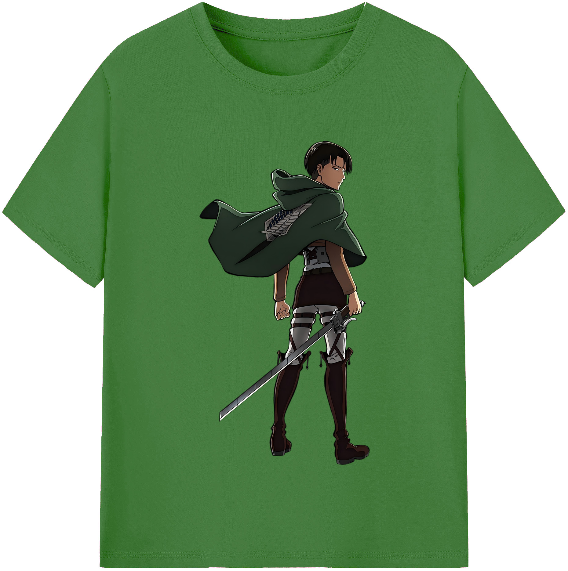 （画像用） 進撃の巨人 リヴァイ·アッカーマン Attack on Titan Levi Ackerman レディースカジュアルプリントTシャツ（綿100％）